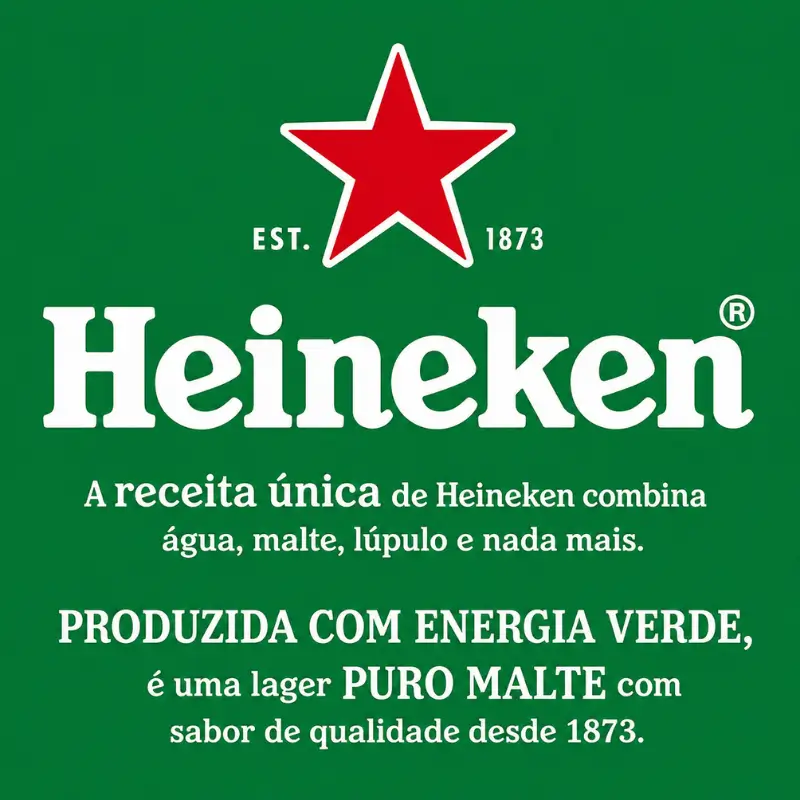 Cerveja Lager Puro Malte Heineken Lata 350ml